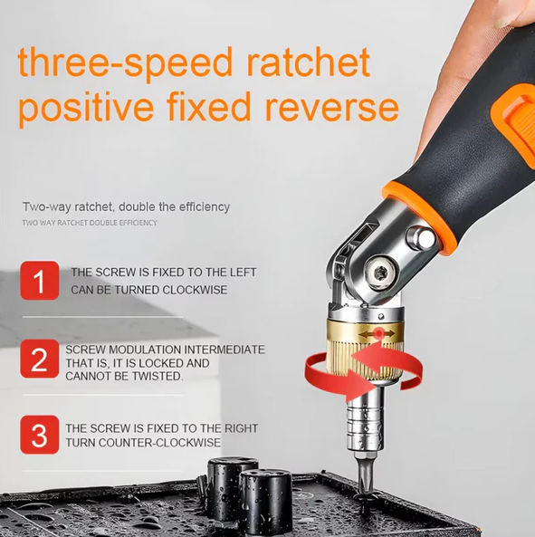 10-in-1 Ratchet Screwdriver Set - Portable Multi-Angle Screwdriver